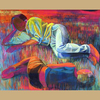 Sans titre <p>Acrylique sur toile, cm 33 x 41<br class='autobr' />
2017</p>
